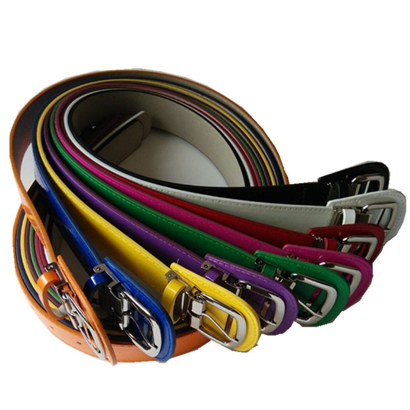 Unisex outdoor sports Belt Baseball Golf Softball Special Waistband Patent Leather Metal Pin Buckle Students sports belt