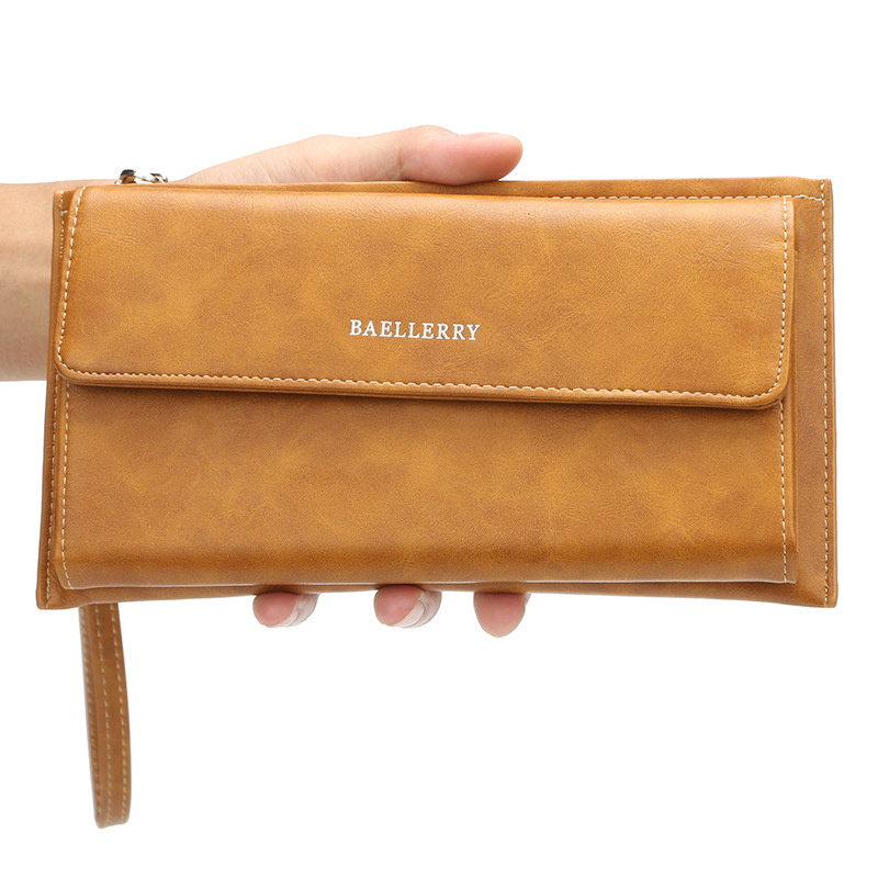 Baellery men wallet business casual large capacity clutch purse mobile phone bag