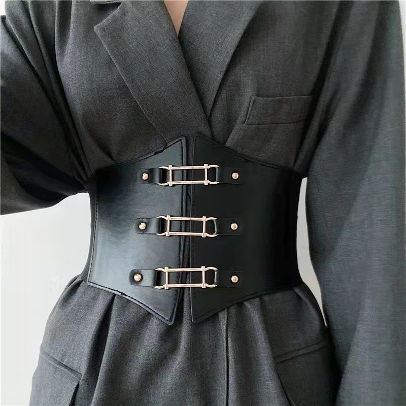 Corset Wide Pu Leather Slimming Body Belts for Women Elastic High Waist Belts Cinto Sobretudo Female Ceinture Femme Fajas