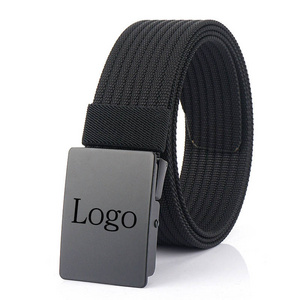 2024 new arrival multi-color nylon belt metal buckle men's casual belt custom logo