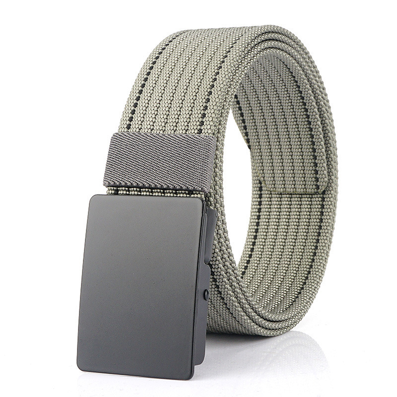 Factory wholesale price multi-color nylon belt metal buckle casual custom logo belt for men