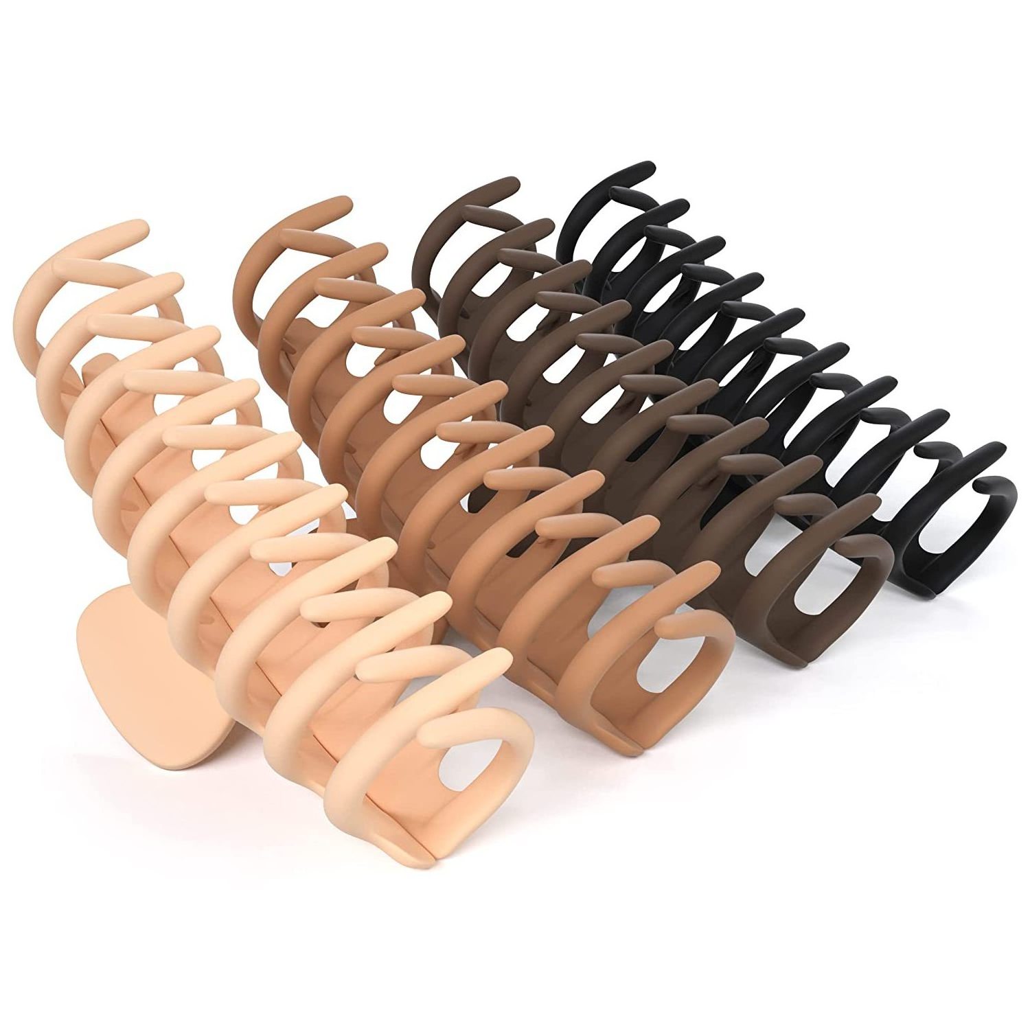 2024 Wholesale Solid Color Hair Claw Clips Plastic Korean Shark Clip Korean Style Plastic Hair Claw Custom Plastic Claw Clips