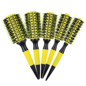 trend 2022 Ceramic rolling hair brush cepillo para cabello Detangling hair curling comb with non-slip handle