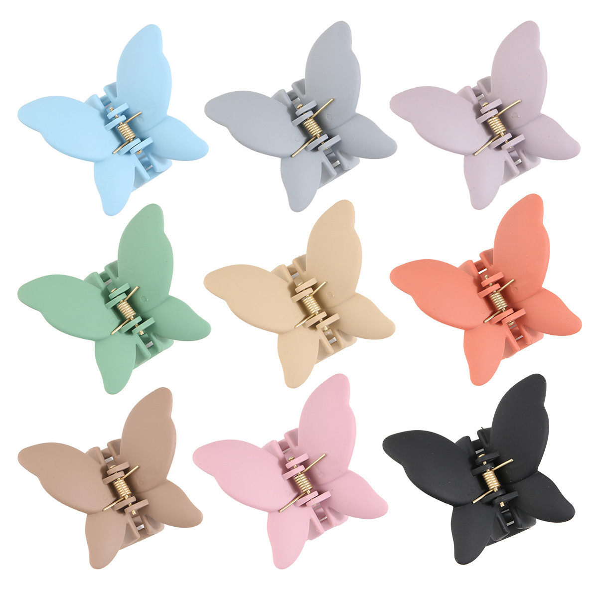 2024 Wholesale Solid Color Hair Claw Clips Plastic Korean Shark Clip Korean Style Plastic Hair Claw Custom Plastic Claw Clips