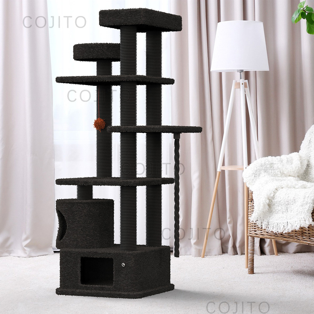 cat tree Black scratcher  sisal climbing cat furniture  climbing hammock for  cat  house