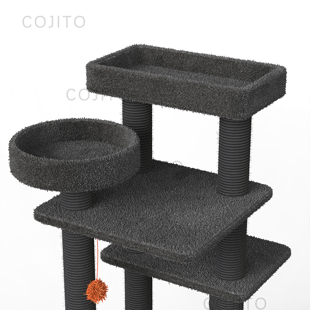 cat tree Black scratcher  sisal climbing cat furniture  climbing hammock for  cat  house