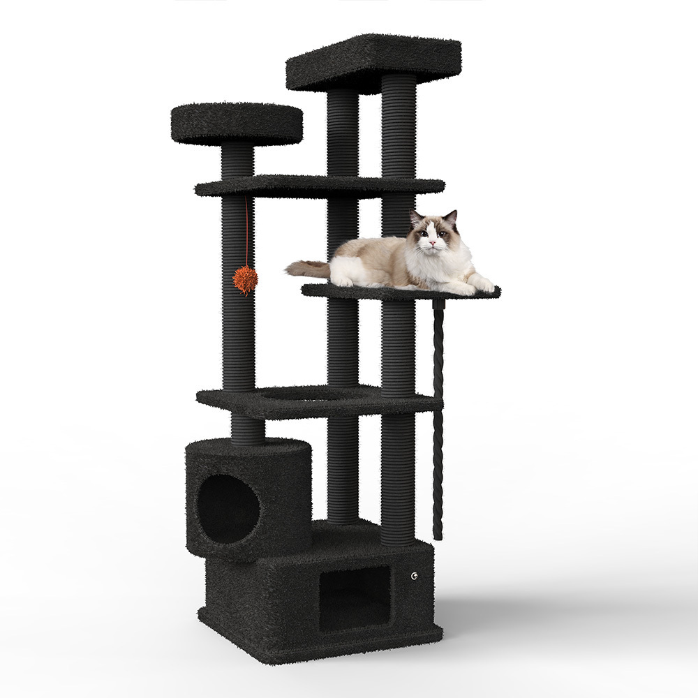 cat tree Black scratcher  sisal climbing cat furniture  climbing hammock for  cat  house