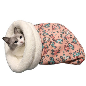 New Winter cat tunnel bed  Sisal   Sleeping Bag luxury cat dog bed washable pet bed for puppy