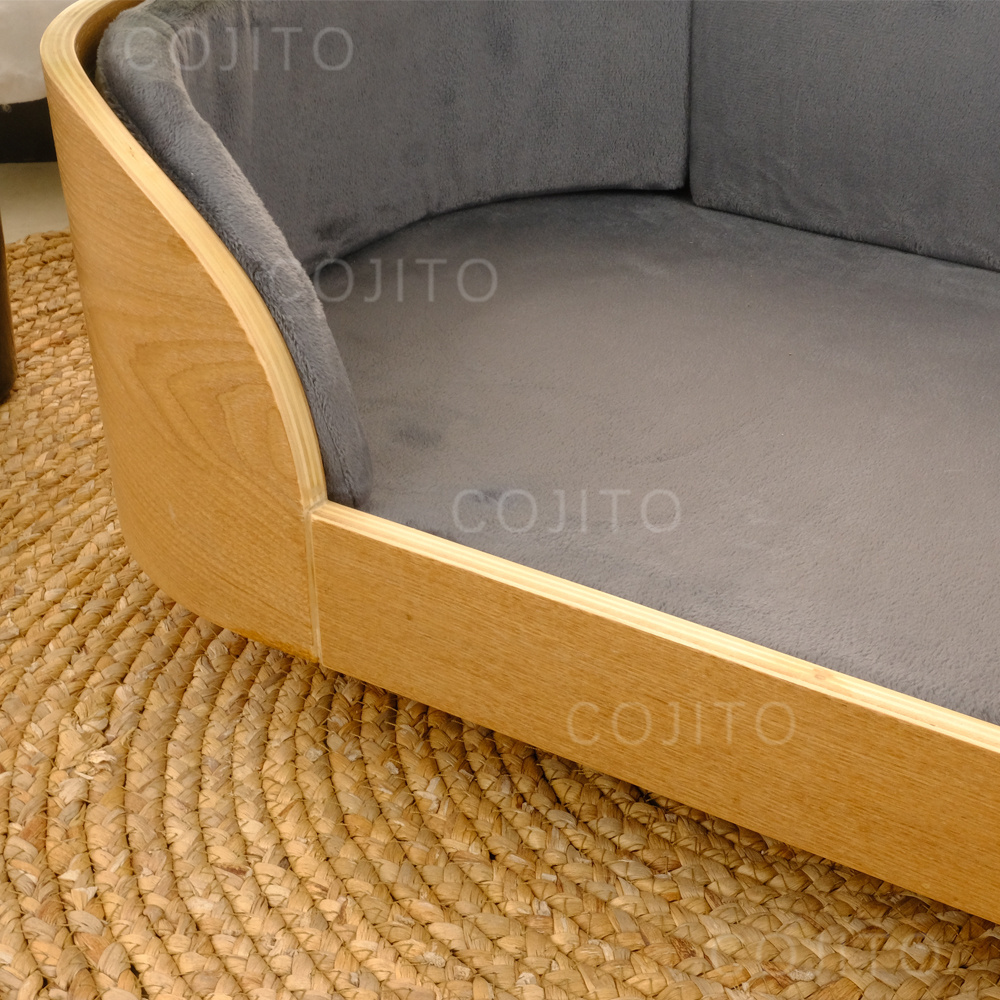 Hot selling luxury wooden dog bed Contains insulation pads for wooden dog bed