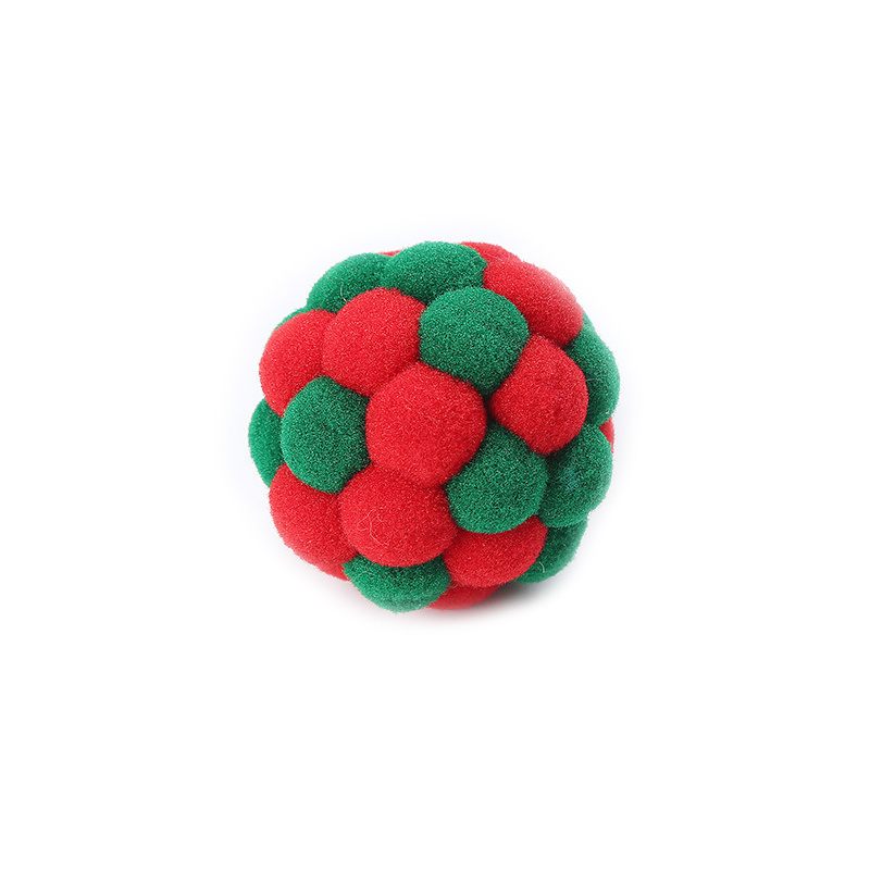 Cat Toys Ball Furry Ball with Rattle Bell for Cats Gift