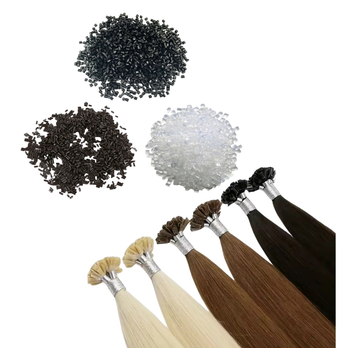 Italy Italian keratin glue sticks beads granules grains rolls fusion hair extension tools iron clamp