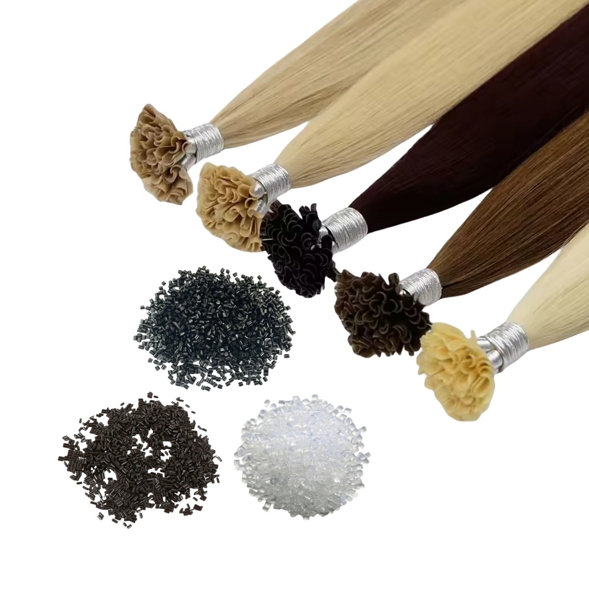 Italy Italian keratin glue sticks beads granules grains rolls fusion hair extension tools iron clamp