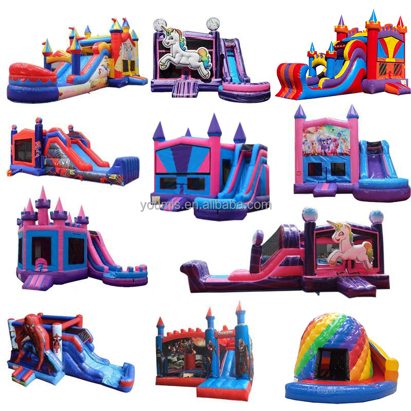 Commercial wet dry bouncer slide combo inflatable water slide bouncy moonwalk jumping castle bounce house for kids adults