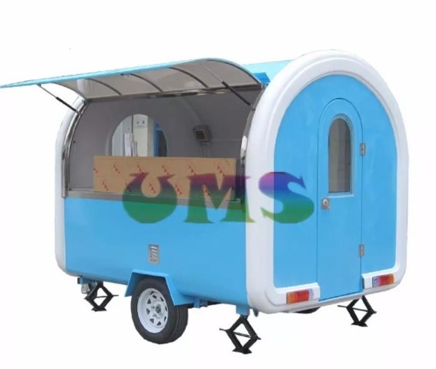 Factory Price hamburger carts street kiosk caravan trailer fast food trailer mini food cart for sale