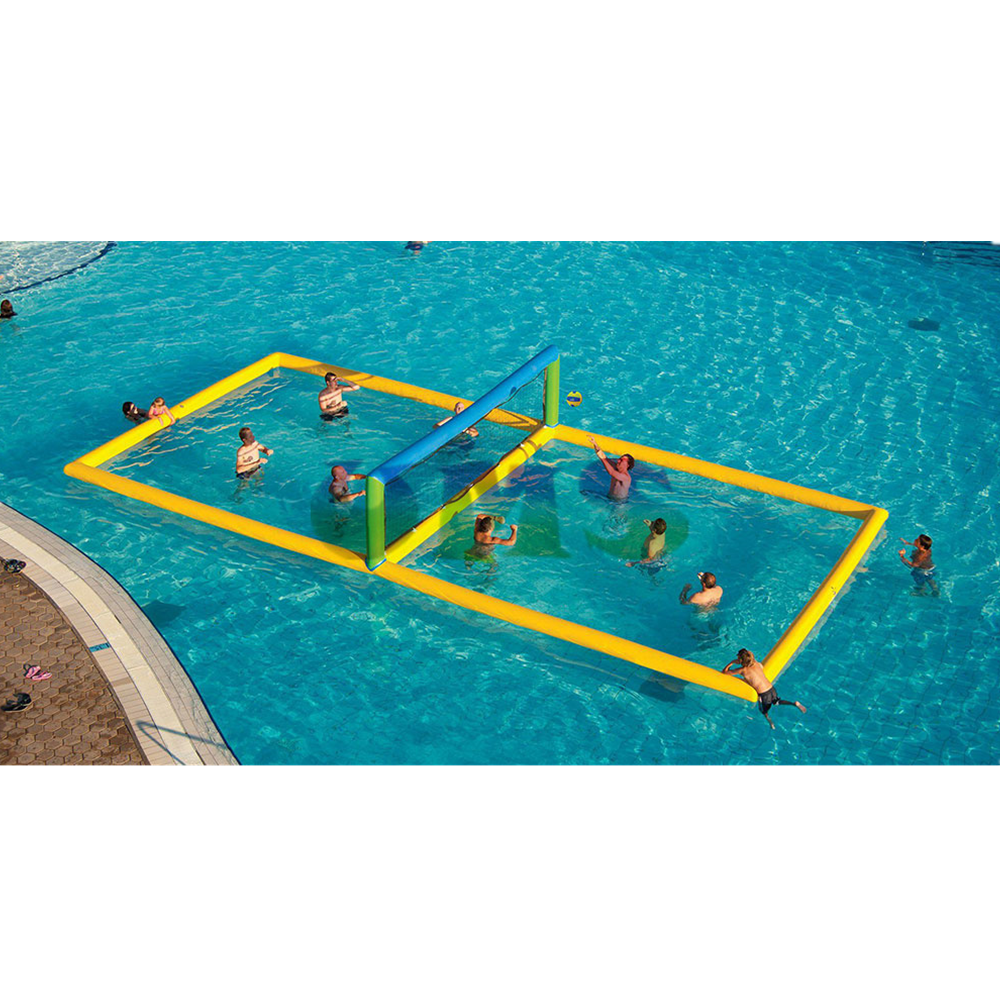 Large Pool Inflatable Volleyball Field Water Floating Game Inflatable Volleyball Court Rental for Family Party