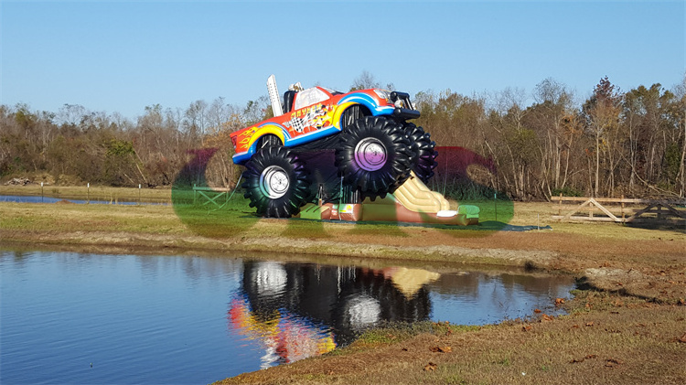 Outdoor Party Rental Kids China Manufacture Cool Monster Truck Bouncer Slide Inflate Jumping Castle Combo