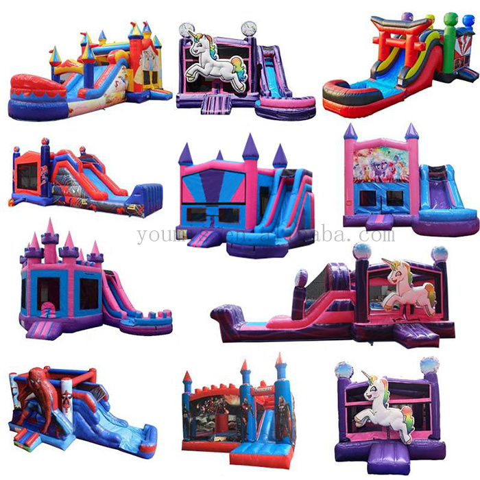 Commercial wet dry bouncer slide combo inflatable water slide bouncy moonwalk jumping castle bounce house for kids adults