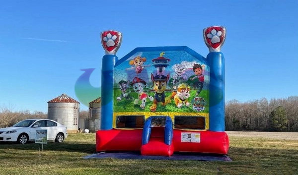 Party Rental Children Adults PVC Outdoor Amusement Park Paw Jumping Castle Kids Inflatable Bounce House