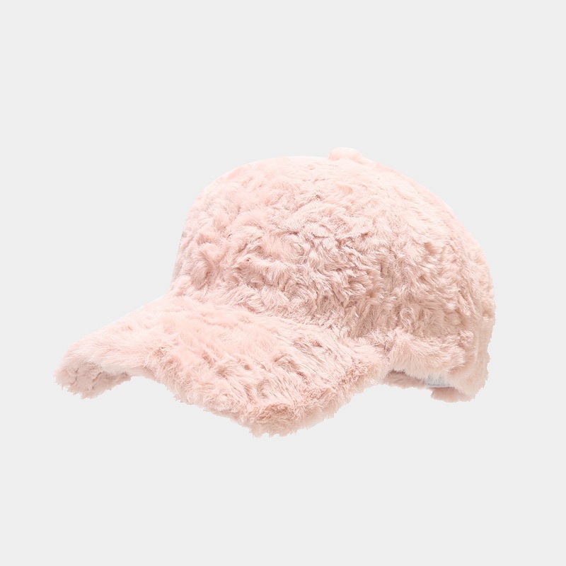 New Wholesale Plain Winter Warm Fur Baseball Cap 5 Colors Available Made of Polyester for Sports Promotion