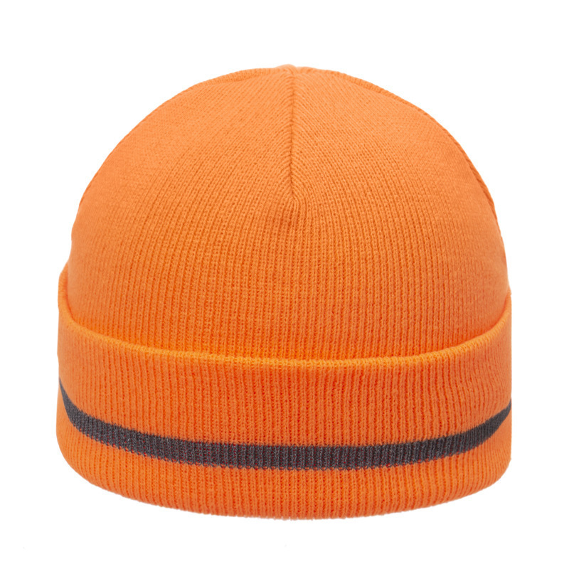 2022 new coming 3 colors stock wholesale neon hat reflective stripes beanie,outdoor sports reflective beanie,reflective beanie