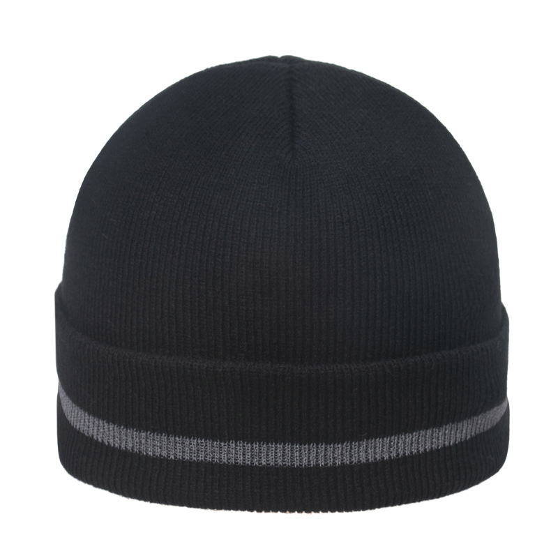 2022 new coming 3 colors stock wholesale neon hat reflective stripes beanie,outdoor sports reflective beanie,reflective beanie