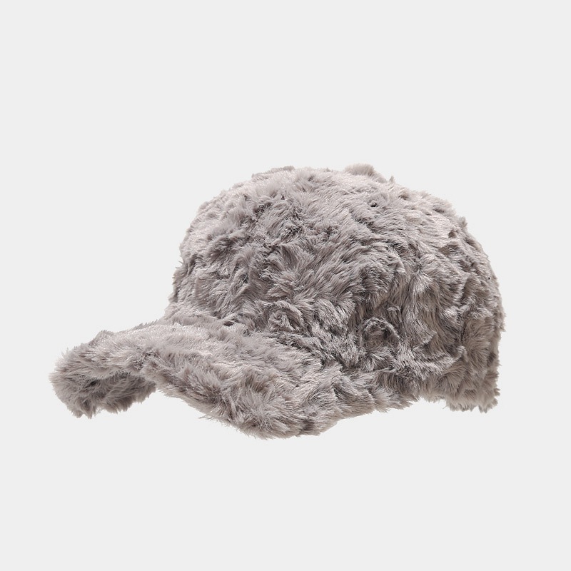 New Wholesale Plain Winter Warm Fur Baseball Cap 5 Colors Available Made of Polyester for Sports Promotion