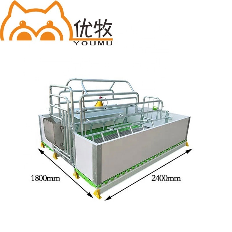 Swine Farm Animal Cage Pig Cage Equipment Breeding Stalls Of Hot Galvanized Sow Farrowing Crate