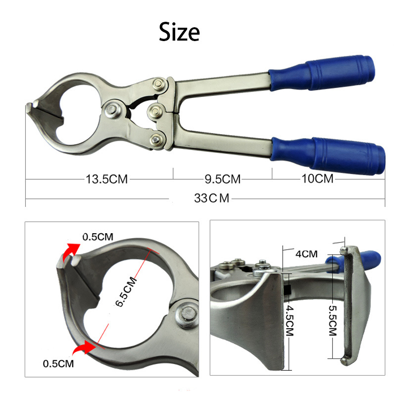 Boutique Stainless Steel Burdizzo Castration Forceps Cattle Sheep Bloodless Castration Pliers