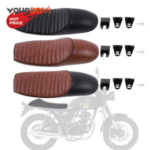 Retro CG 125 Vintage Motorcycle PU Leather Saddle Seat For HONDA CG Cafe Racer