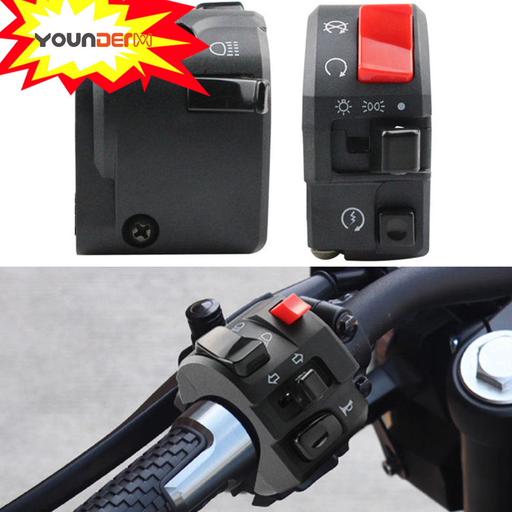 Motorcycle Switch Assembly Switch Back Led Indicator Motorcycle Switch On Off