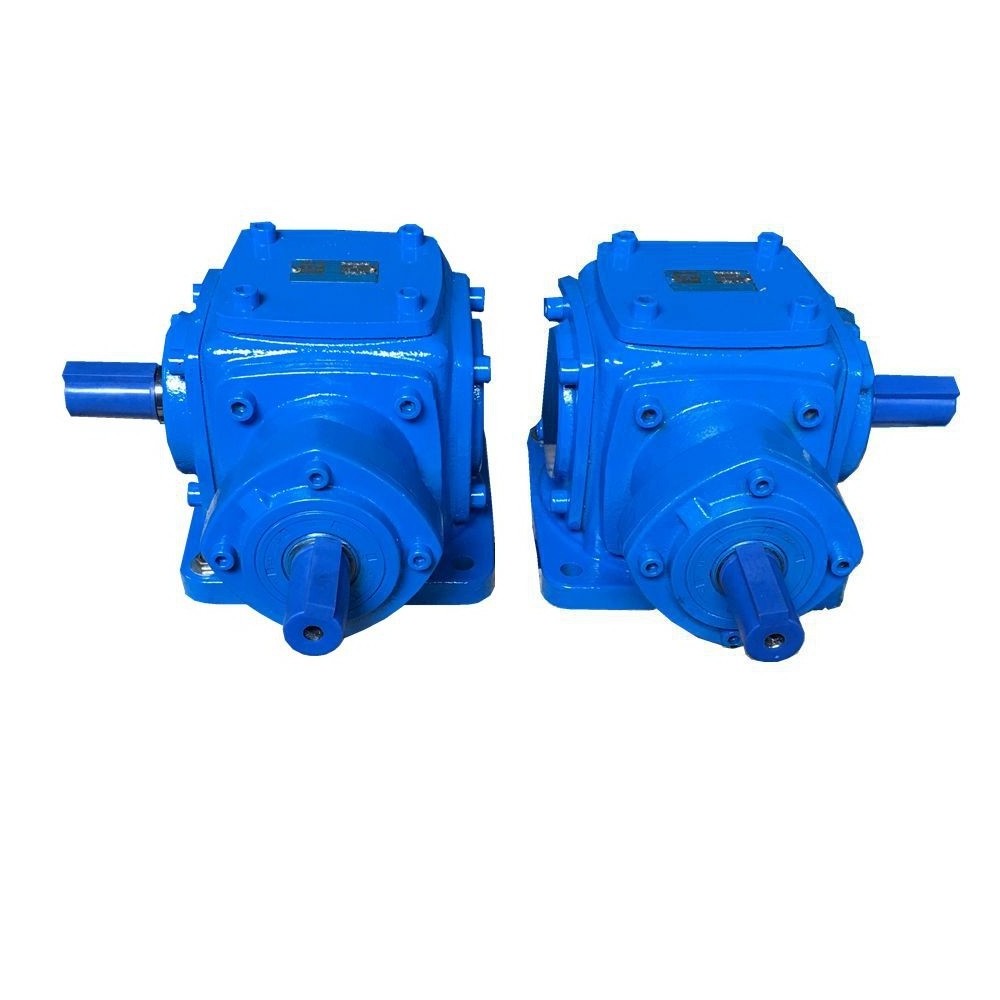 T series 4 way bevel small miter speed reducer 90 degree transmission gearbox