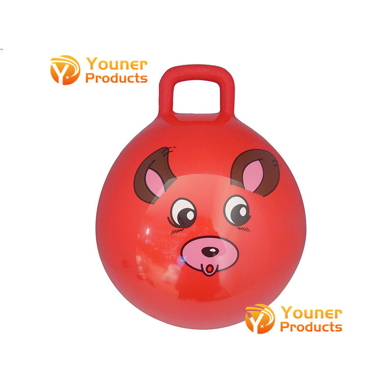 Inflatable Big Jumping Ball Pvc Bouncing Hopper Ball With Lovely Print And Sheep Handles Kids Space Hopper