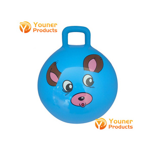 Inflatable Big Jumping Ball Pvc Bouncing Hopper Ball With Lovely Print And Sheep Handles Kids Space Hopper