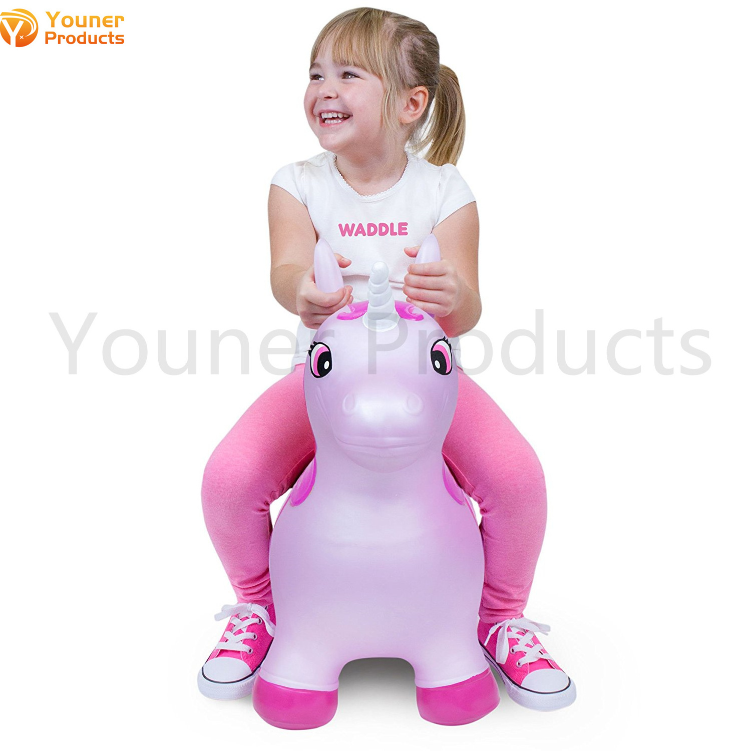 EN71 ASTMF963 High Quality Children Gift Inflatable Toy Kids Riding Unicorn Bouncy Animal Hopper