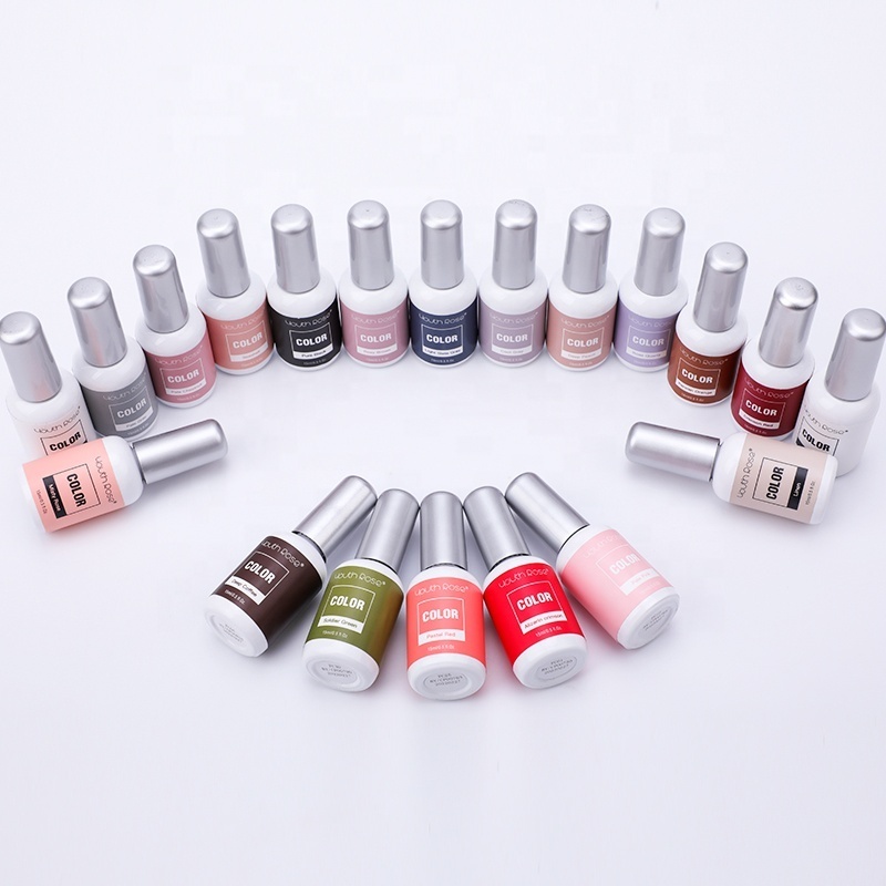 youth rose 30 colors 15 ml nail tech kits gel glitter manicure set nail glue gel resin polish