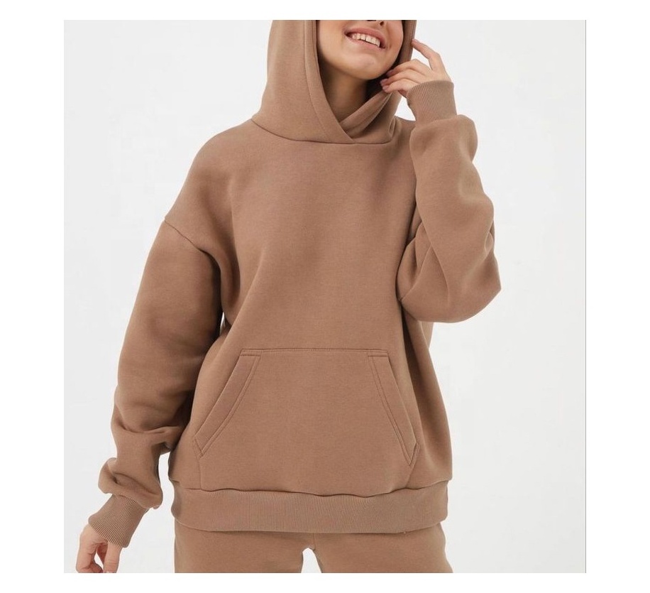 New 2022 women fleece cotton/polyester tracksuit latest design wholesale manufacturer winter tracksuit for women