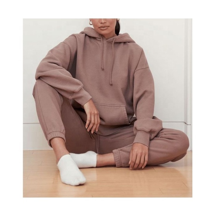 New 2022 women fleece cotton/polyester tracksuit latest design wholesale manufacturer winter tracksuit for women