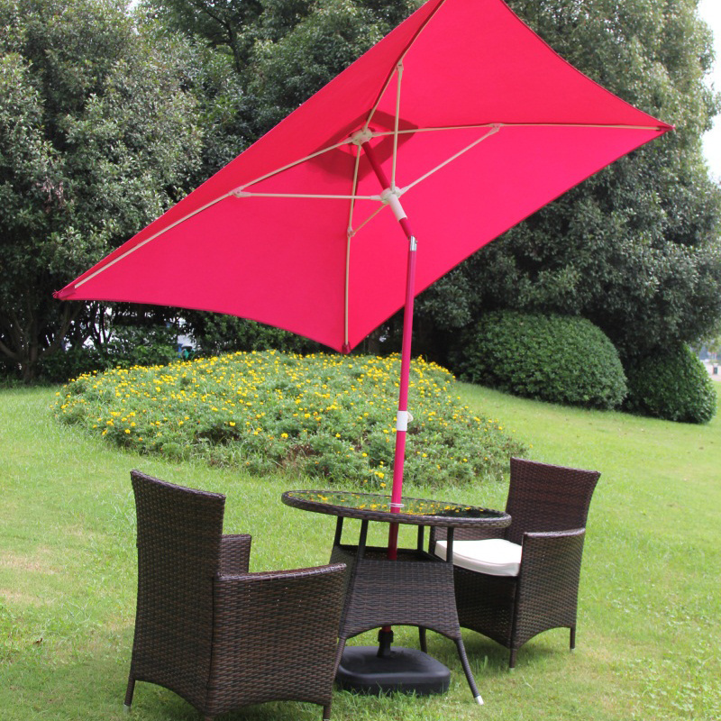 Patio Umbrellas Bases Rectangular Stainless Steel Cantilever Umbrella Garden Outdoor