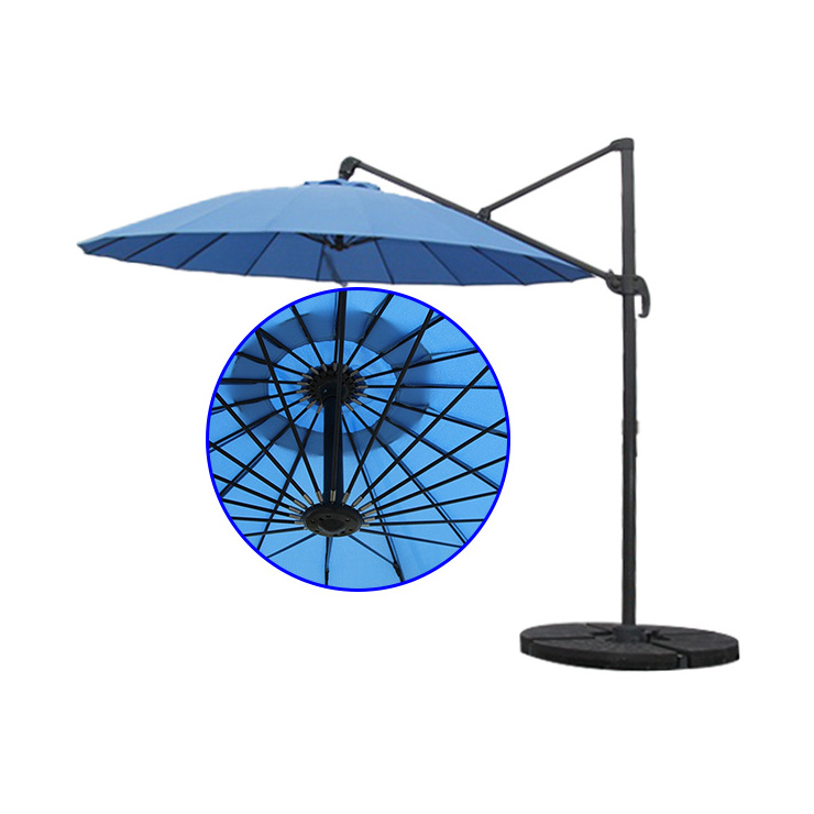 Wholesale Large Commercial Waterproof Base Stand Cantilever Patio Umbrella Outdoor