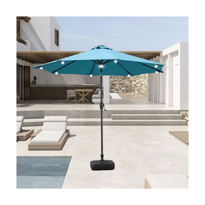 Commercial Solar Powered Led Cantilever Patio Umbrella