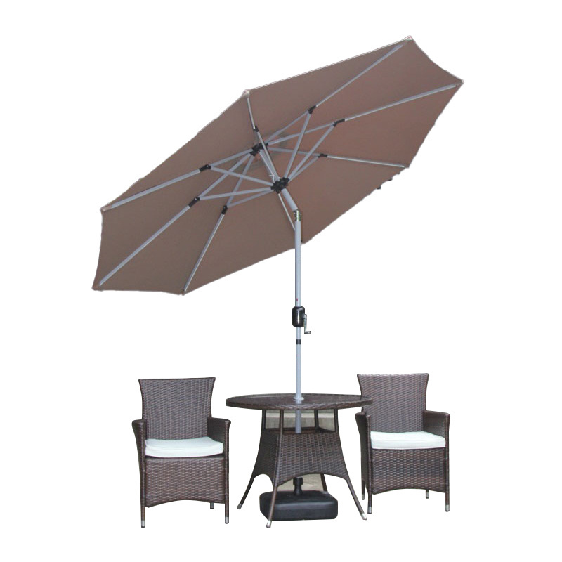 Garden Umbrella Outdoor Led Light Aluminum Furniture Large Right Cantilever Outdoor