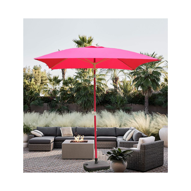 Wholesale Garden Restaurant Push Up Crank Polyester Pole Patio Umbrella Outdoor For Restaurant