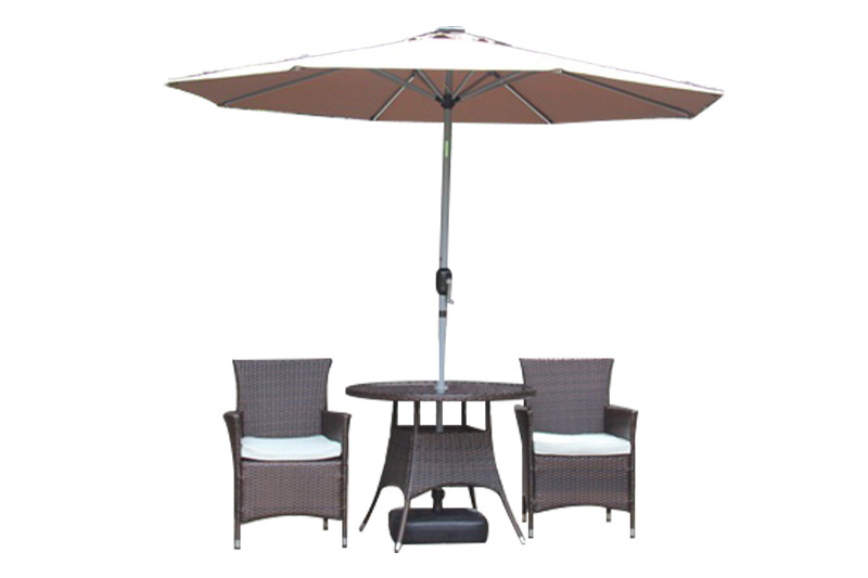 Factory Direct 8ribs 38mm Pole Patio Umbrella With Led Bar