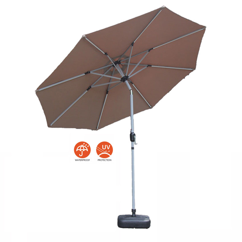 Factory Direct 8ribs 38mm Pole Patio Umbrella With Led Bar