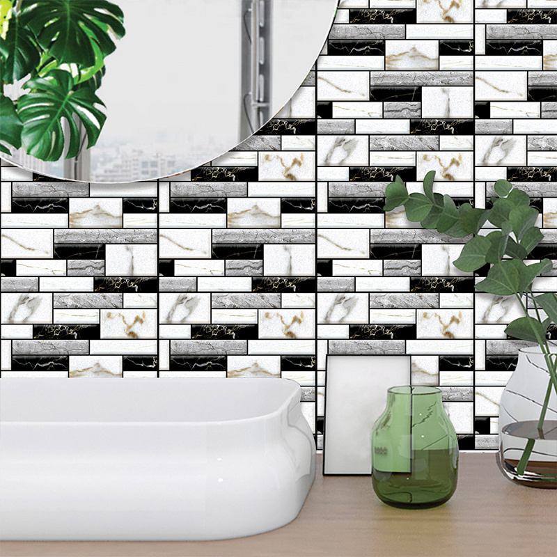 Muti-Color Wall Tile Stickers Customize Self Adhesive 3D Wall Sticker Peel and Stick Wall Tiles for Home Decor