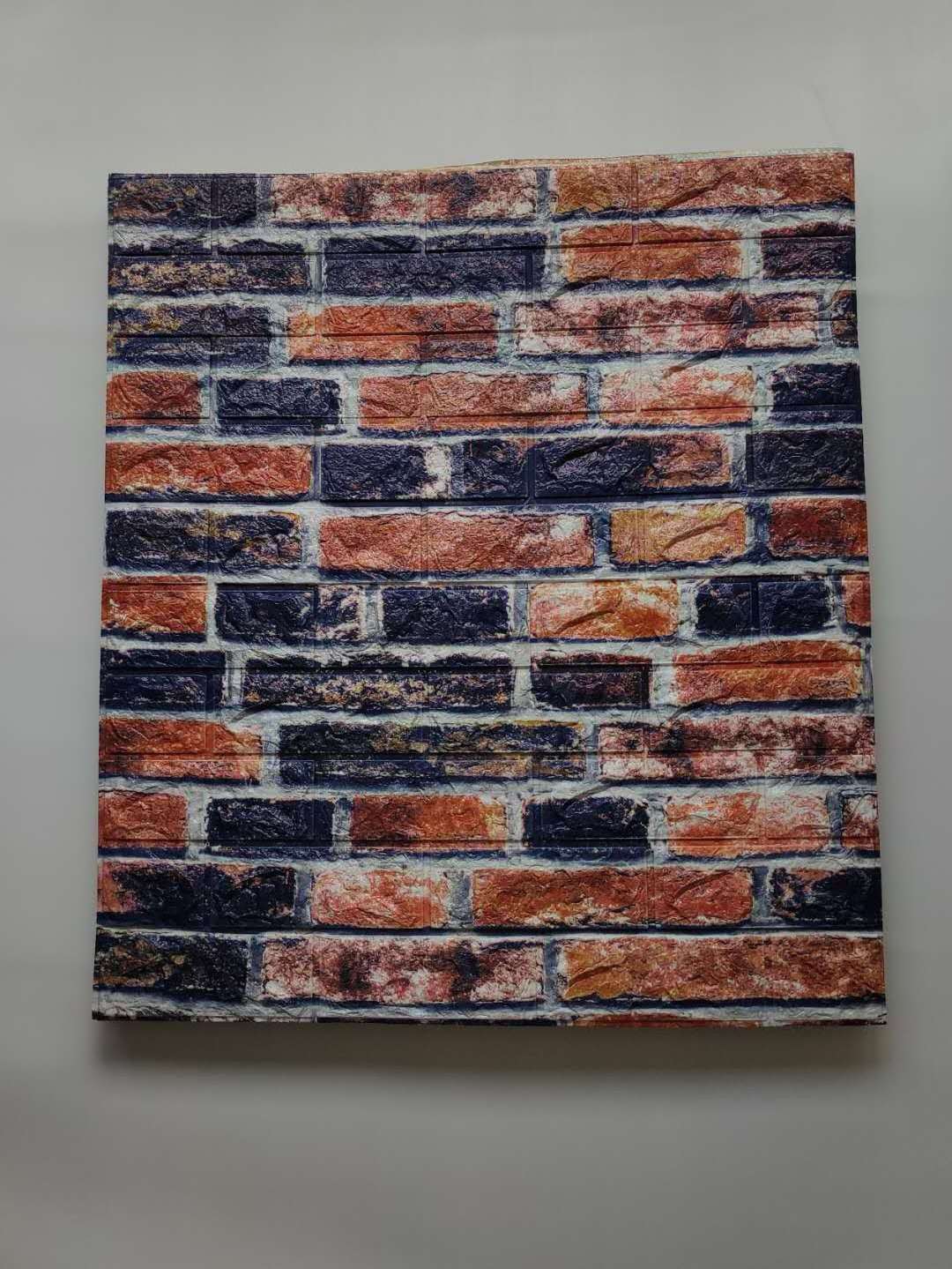 Brick Wallpaper Eco-friendly Self Adhesive Vinyl 3d Wallpaper Wallpaper Stickers Home Decoration Soft Roll Brick & Wood Grain