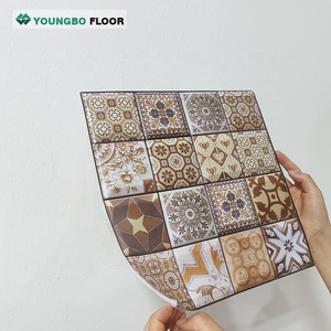 Self Adhesive 3D Tile Sticker Waterproof Peel and Stick Wallpaper Tile  for Indoor Wall Tiles