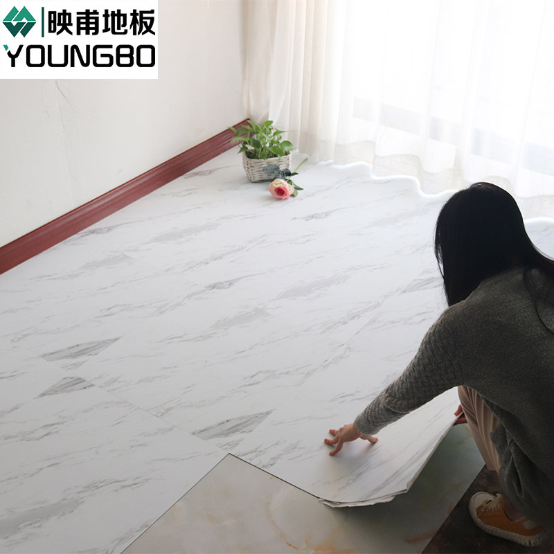 YOUNGBO Factory Supply PVC Plastic Flooring Tiles Recyclable Luxury Vinyl Flooring PVC Wood Marble Peel and Stick Floor