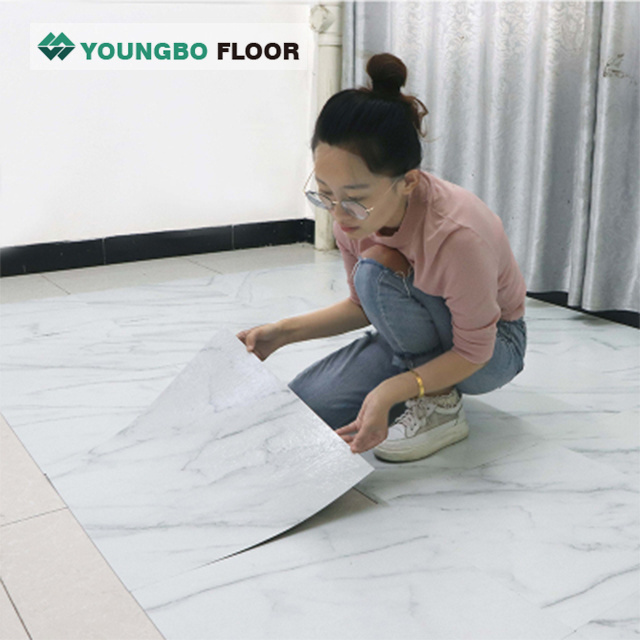 LVT Vinyl Floor Sticker for Commercial Use Luxury Vinyl Plastic Flooring Tiles Peel and Stick Floor Vinyl Planks