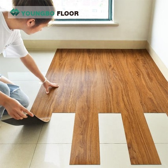 Waterproof Luxury Vinyl Floor Sticker LVT Self Adhesive Dry Back PVC Flooring Vinyl Tiles